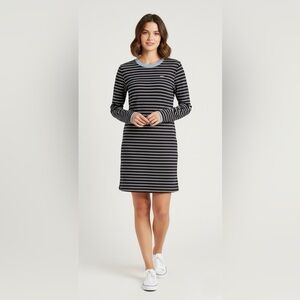 VANS Striped Long-Sleeve T-Shirt Dress - Cozy & Casual - Size XS
